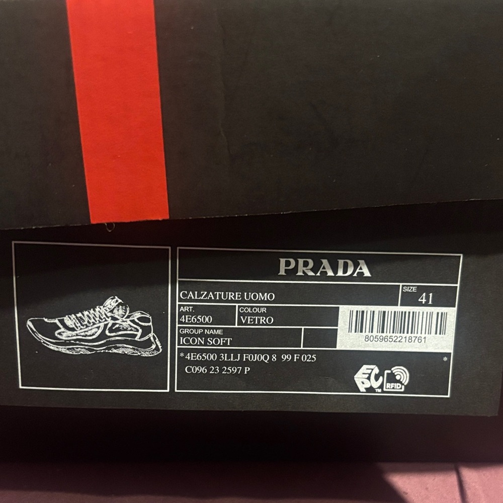 Prada Icon Soft Sneakers in Black and Red